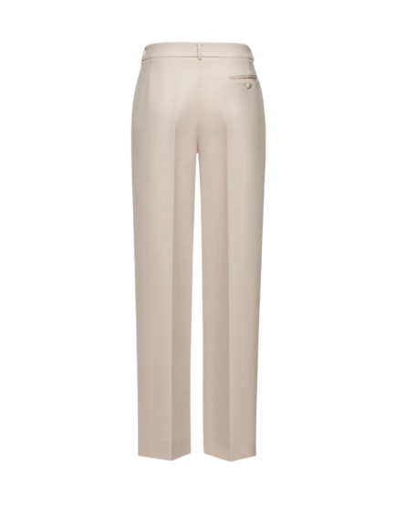 Magda Butrym Straight-Leg Silk And Wool Trousers In Cream - Image 2