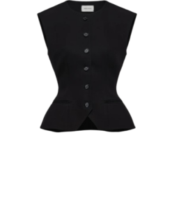 Magda Butrym Tailored Flared Vest in Black
