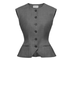 Magda Butrym Tailored Flared Vest in Grey