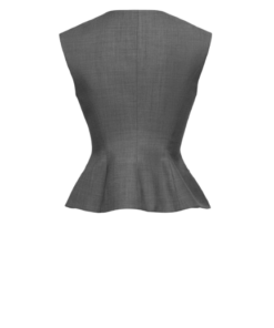 Alternative view of Magda Butrym Tailored Flared Vest in Grey