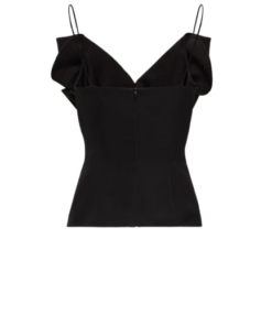 Magda Butrym V-Neck Corset Top in Black - Image 2