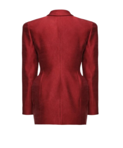 Magda Bytrum Sculpted Silk Hourglass Blazer In Red - Image 2