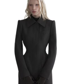 Mugler Anthracite Hourglass Coat - Image 3