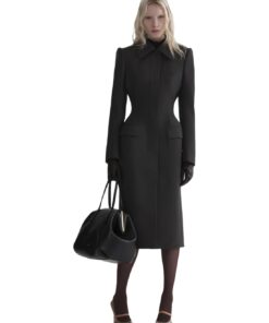 Alternative view of Mugler Anthracite Hourglass Coat