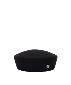 Ruslan Baginskiy Black Wool Felt Pillbox Hat