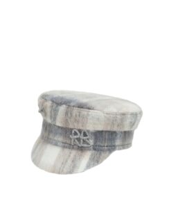 Ruslan Baginskiy Checkered Wool Baker Boy Cap - Image 4