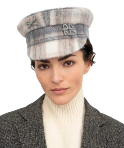 Alternative view of Ruslan Baginskiy Checkered Wool Baker Boy Cap