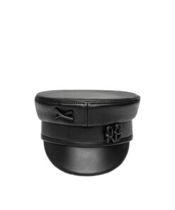 Ruslan Baginskiy Logo-embellished Leather Baker Boy Cap
