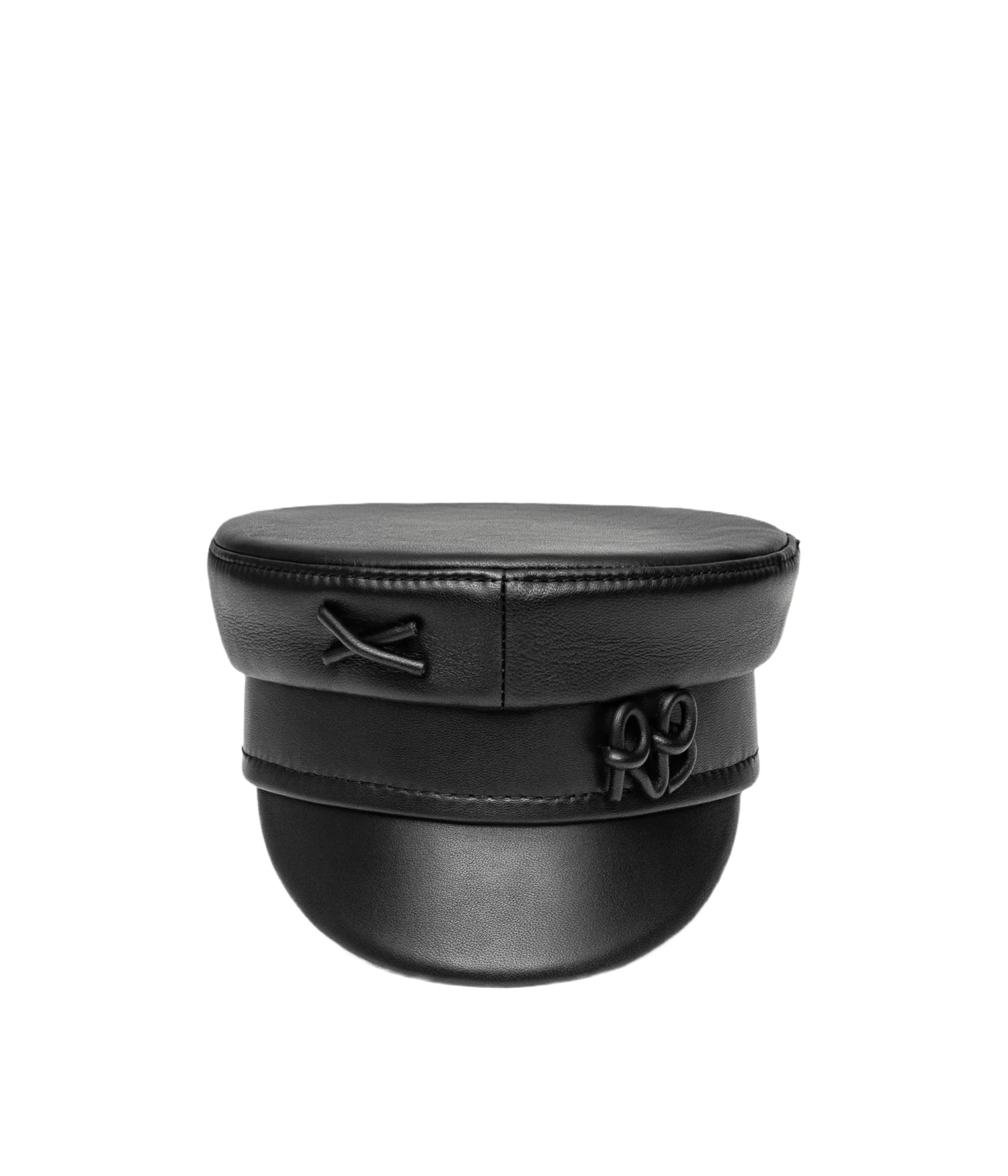 Ruslan Baginskiy Logo-embellished Leather Baker Boy Cap