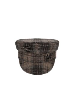 Ruslan Baginskiy Wool Baker Boy Cap with Check Pattern