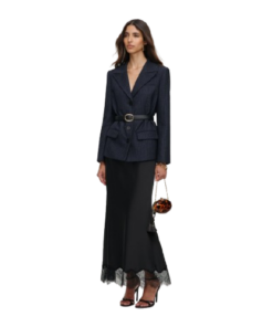 Self-Portrait Tailored Blazer Satin Midi Dress - Image 4