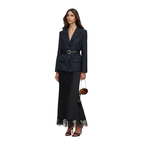 Self-Portrait Tailored Blazer Satin Midi Dress - Image 4