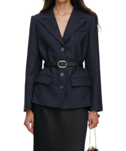 Self-Portrait Tailored Blazer Satin Midi Dress - Image 5