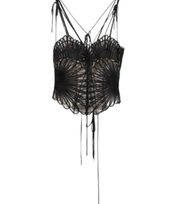 The Attico Embroidered Tulle Top